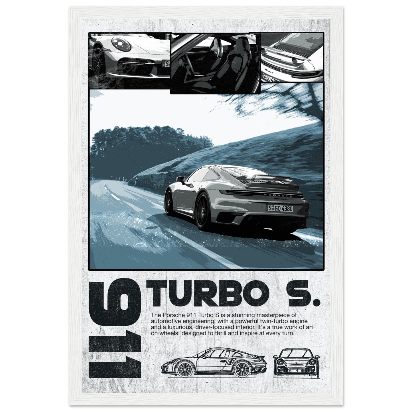 Porsche 911 Turbo S - 4 Frame Options