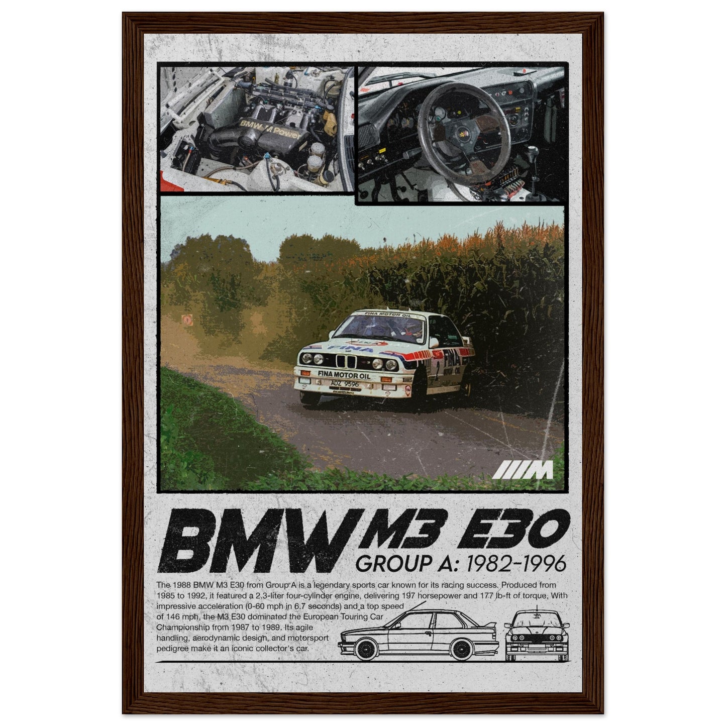 BMW M3 E30 Group A - 4 frame options