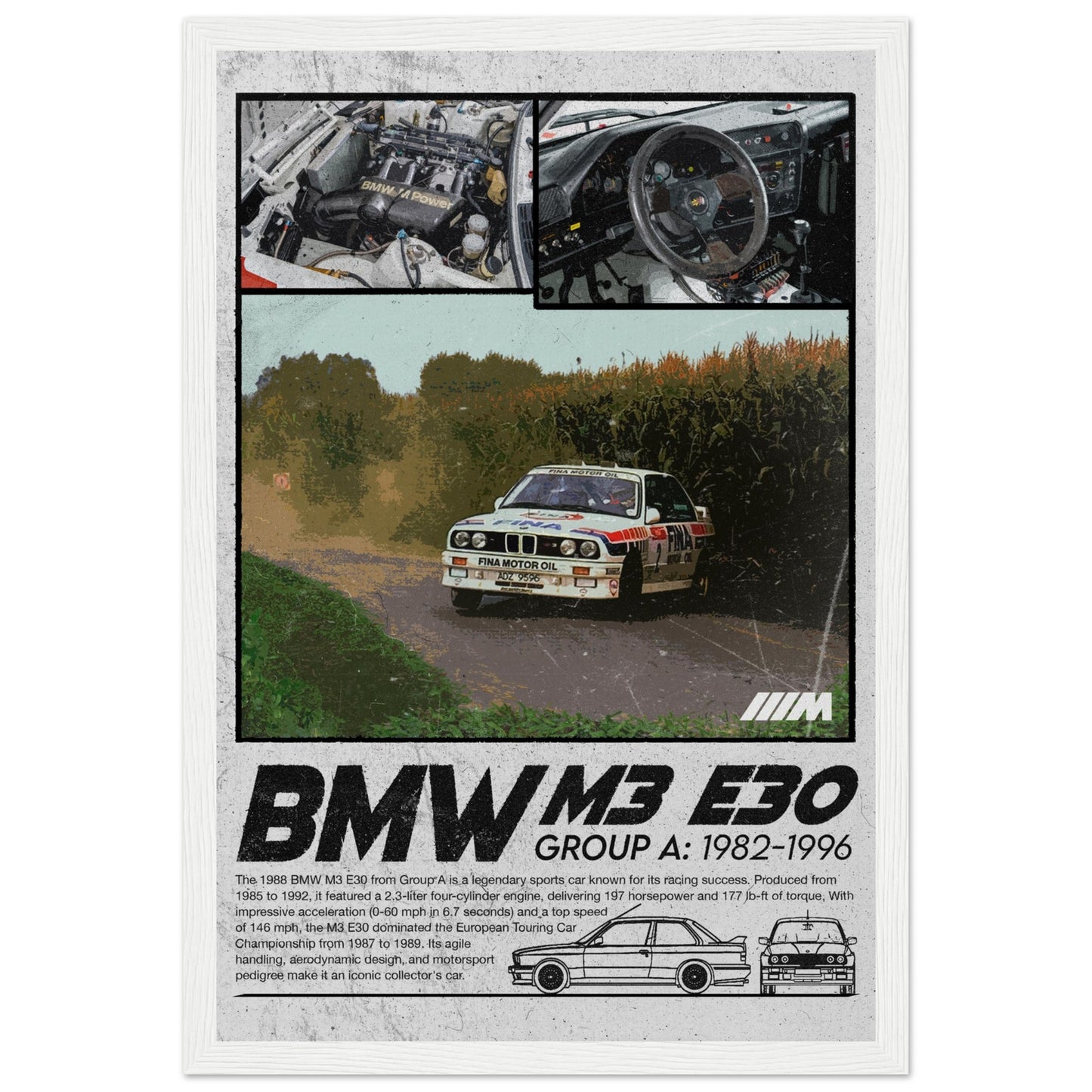 BMW M3 E30 Group A - 4 frame options