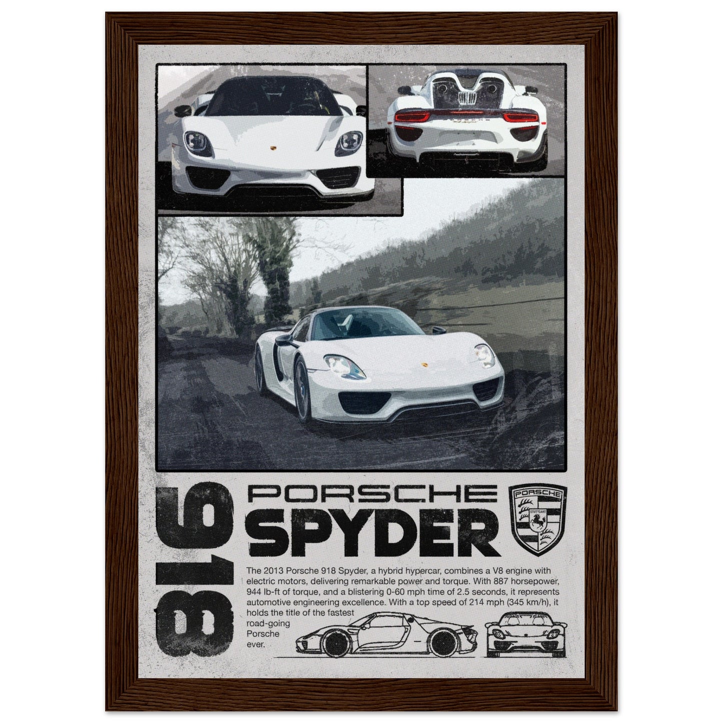 Porsche 918 Spyder - 4 Frame Options