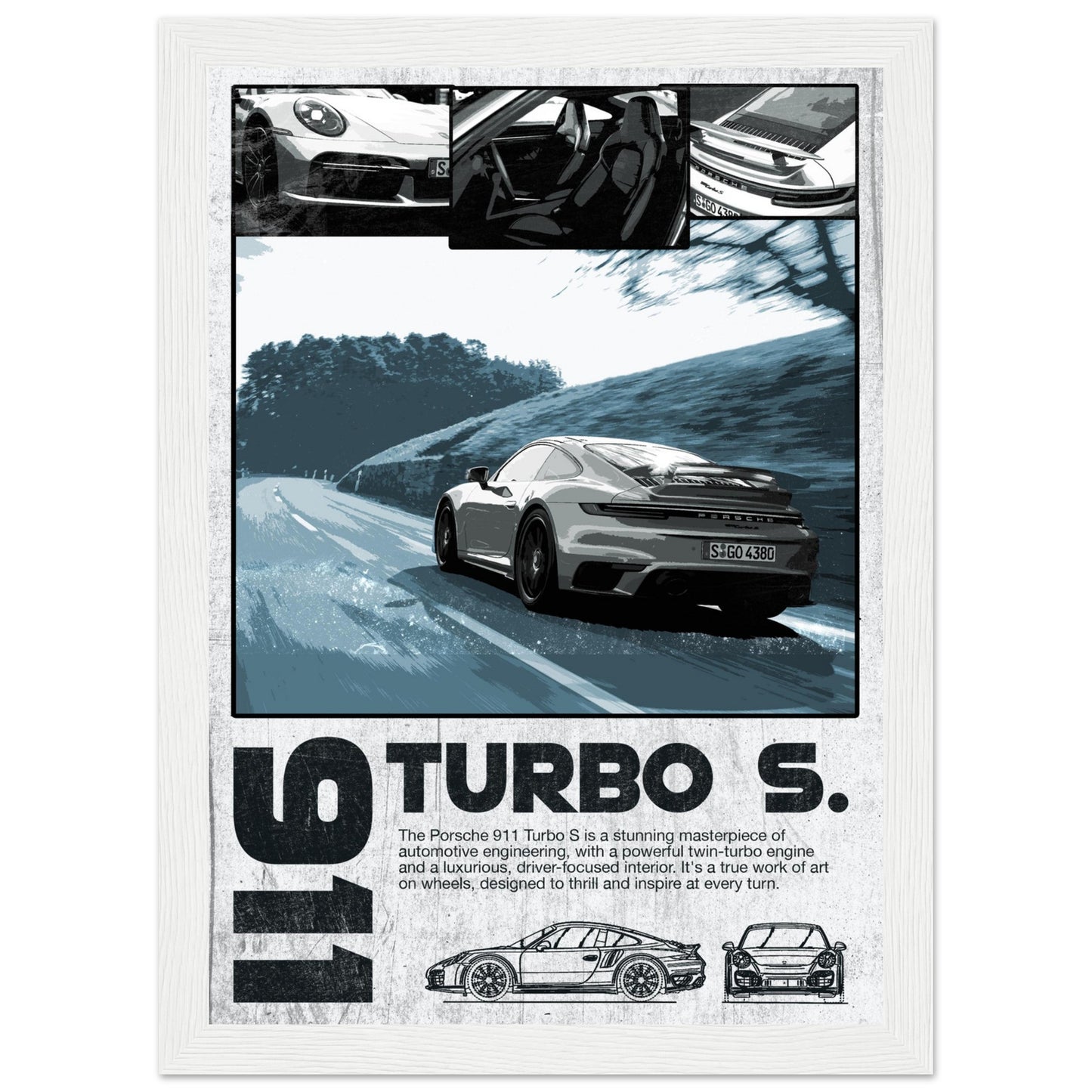 Porsche 911 Turbo S - 4 Frame Options