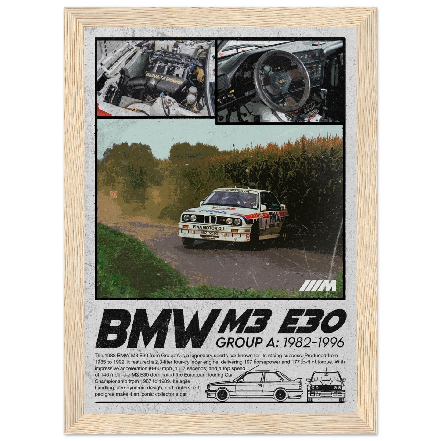 BMW M3 E30 Group A - 4 frame options