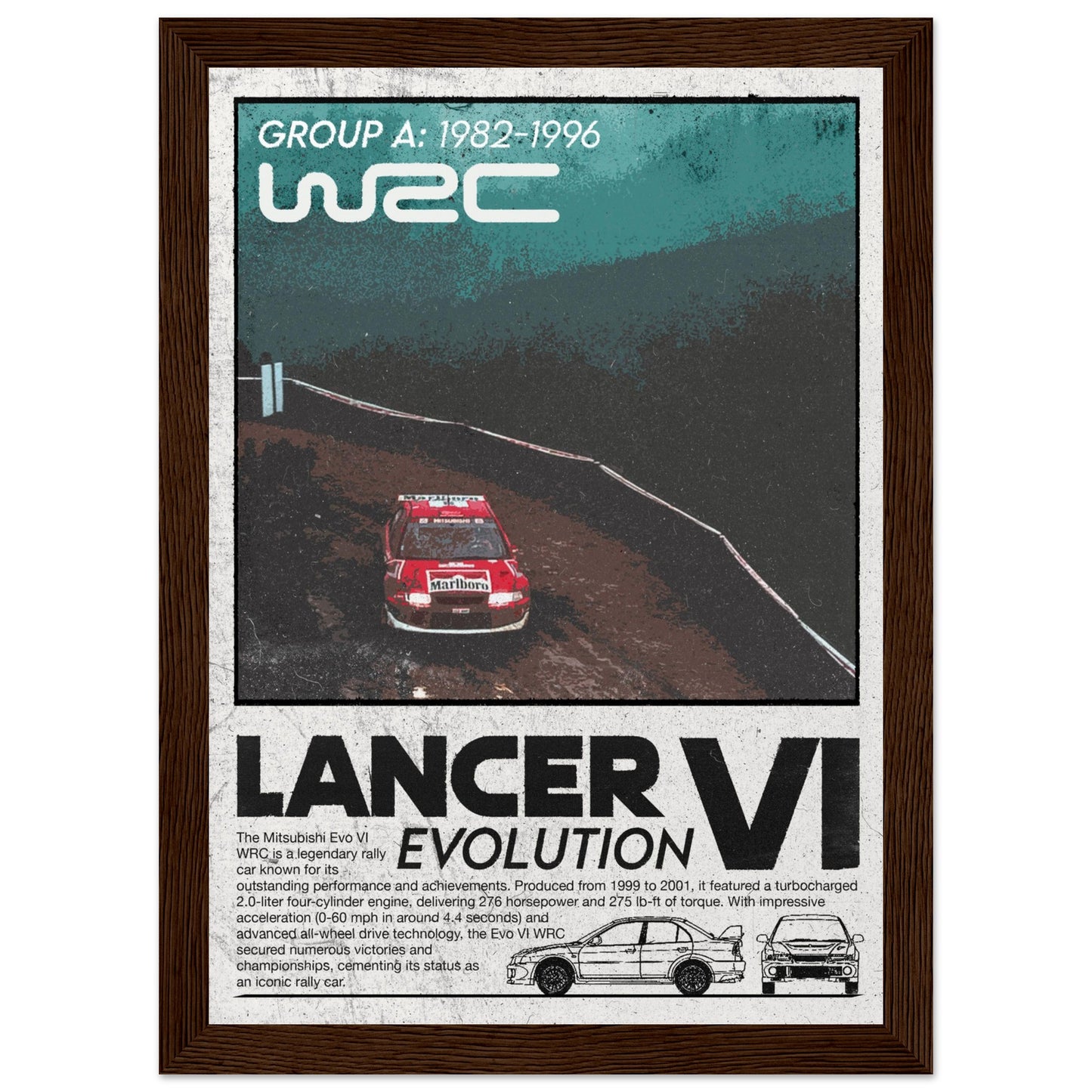 Lancer Evolution VI WRC - 4 Frame Options