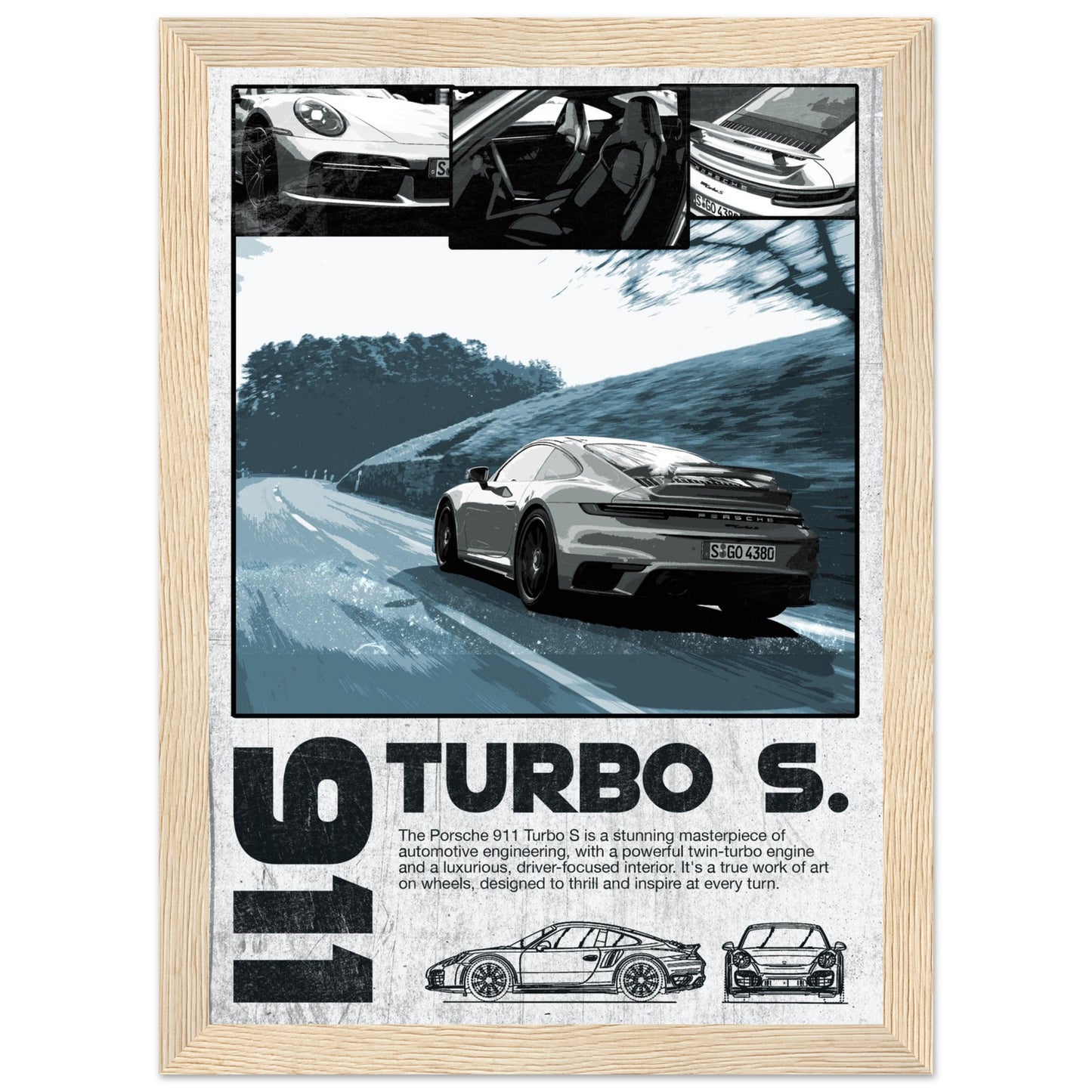 Porsche 911 Turbo S - 4 Frame Options