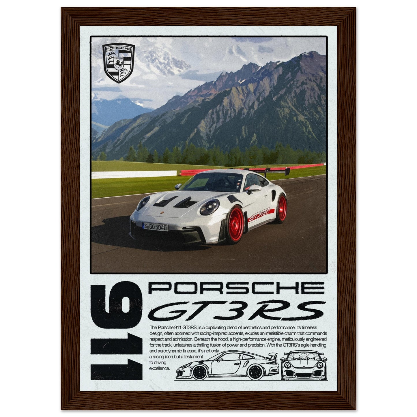 Porsche 911 GT3RS, 4 Frame Options