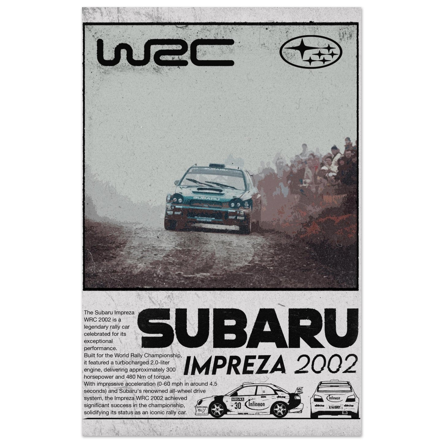 Subaru Impreza 2002 WRC - Unframed