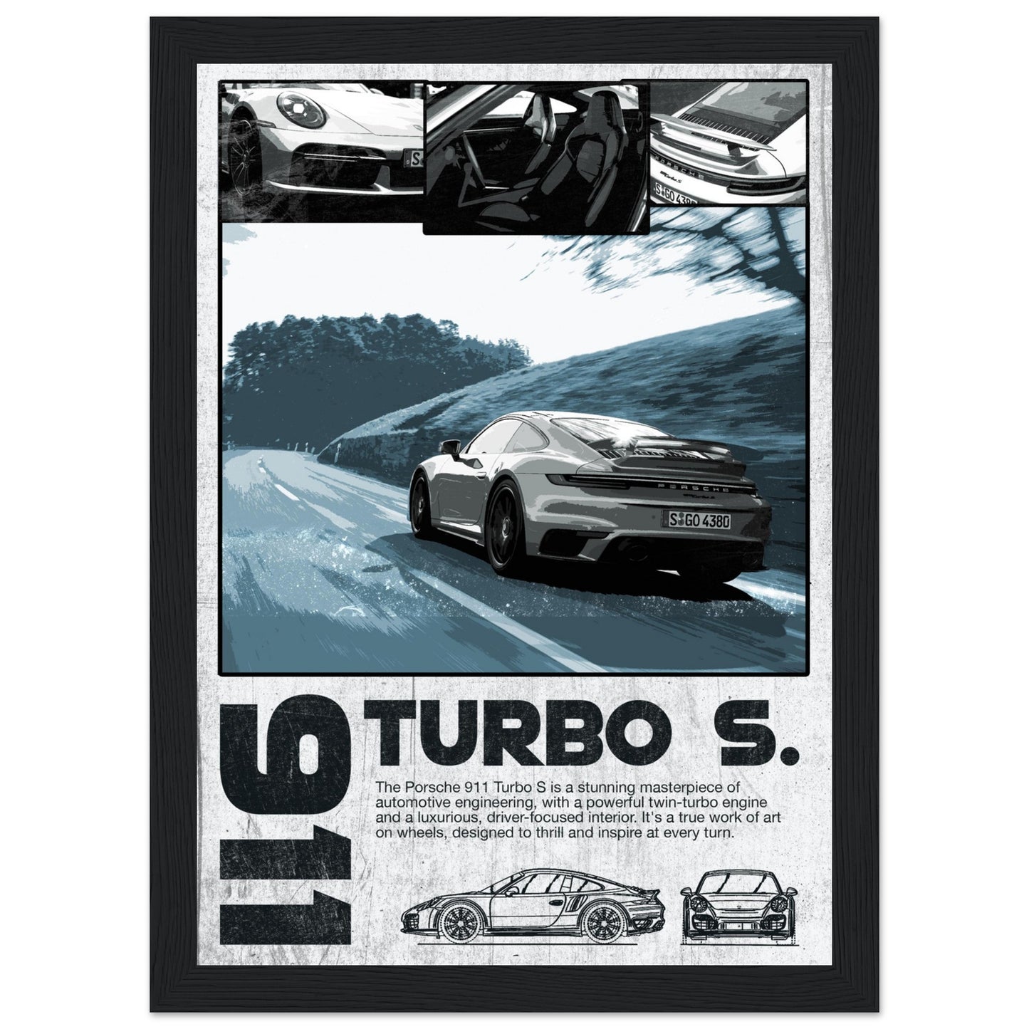 Porsche 911 Turbo S - 4 Frame Options