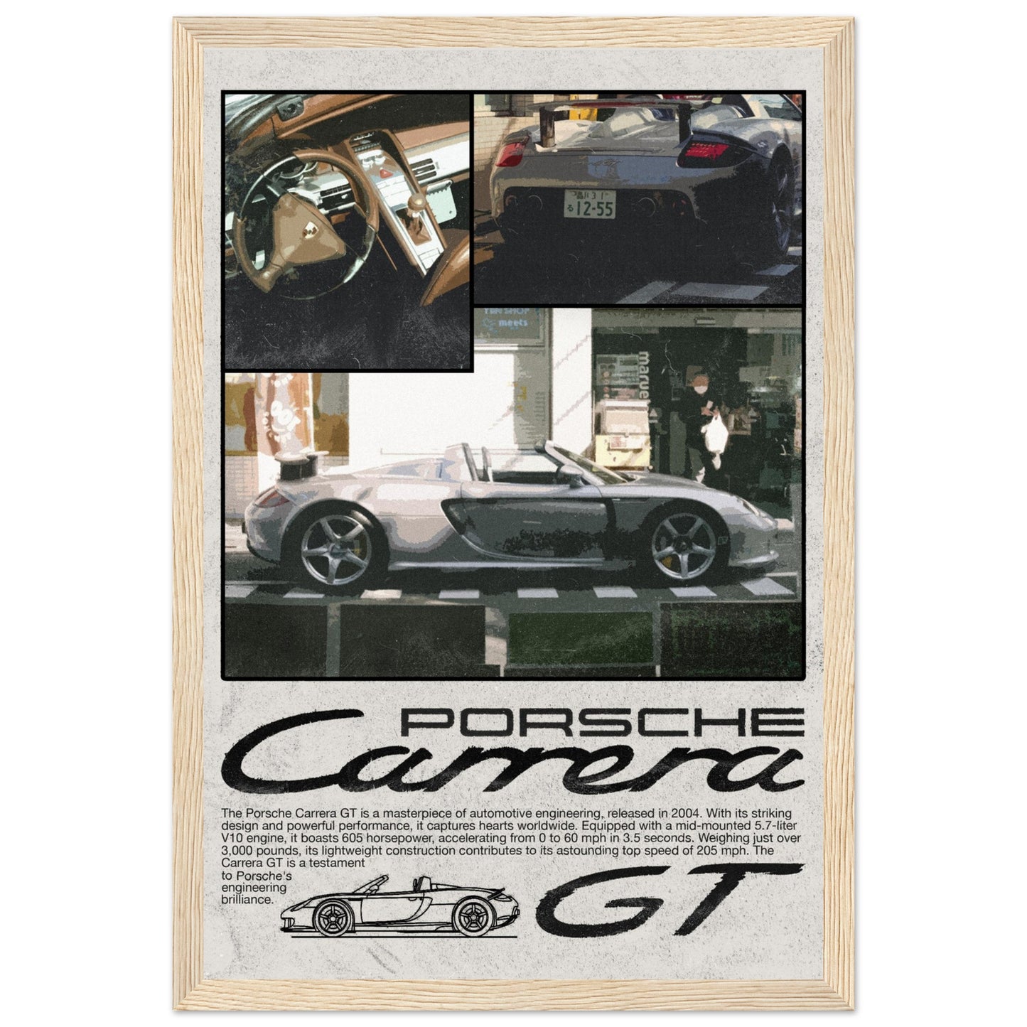Carrera GT Poster - 4 Frame Options