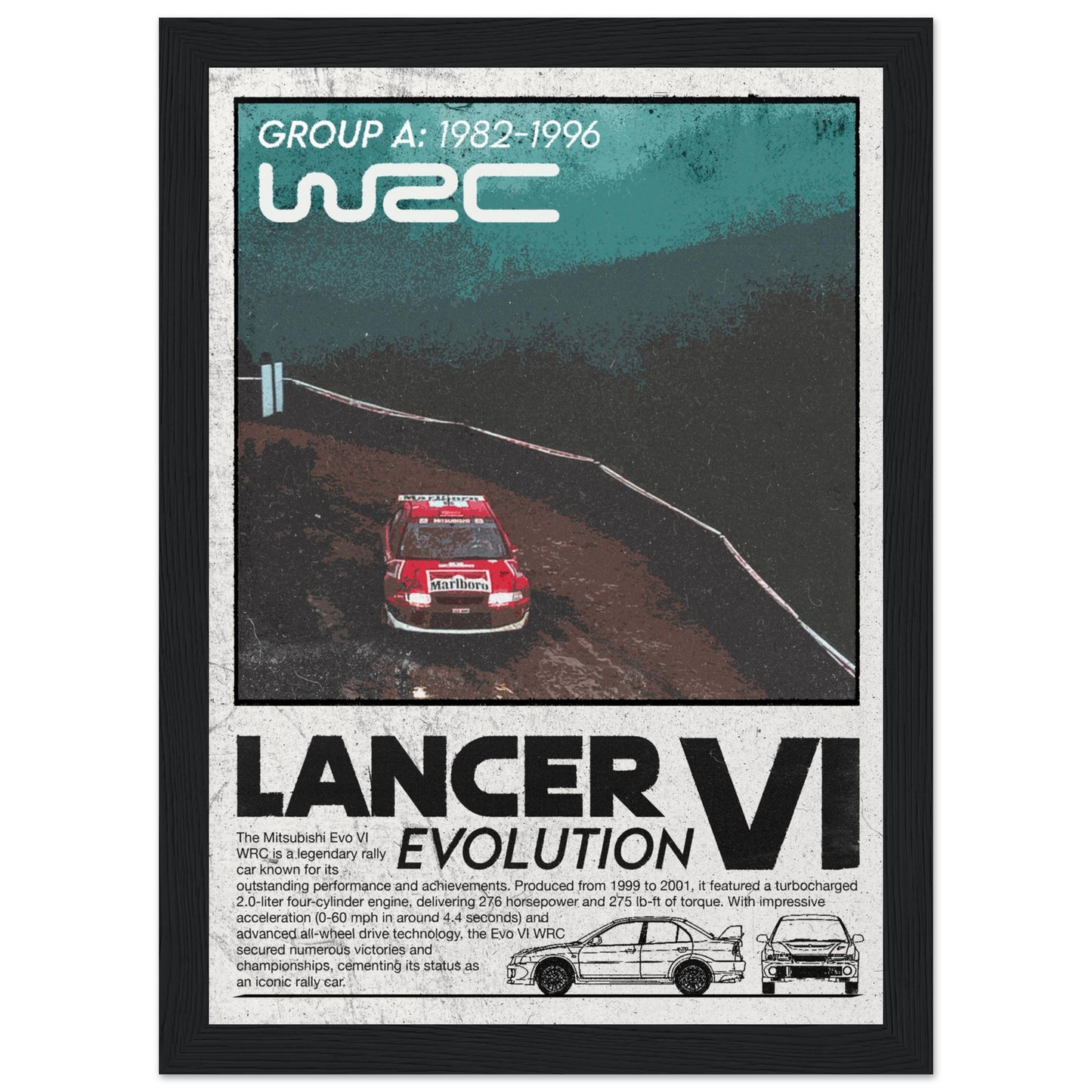 Lancer Evolution VI WRC - 4 Frame Options