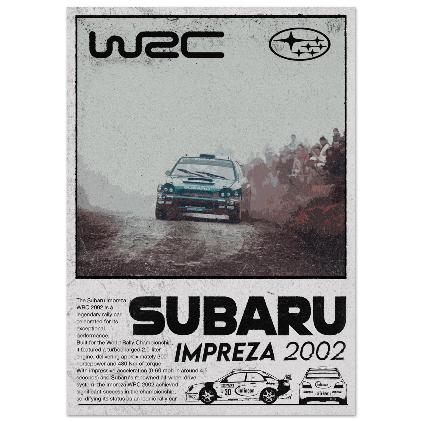 Subaru Impreza 2002 WRC - Unframed