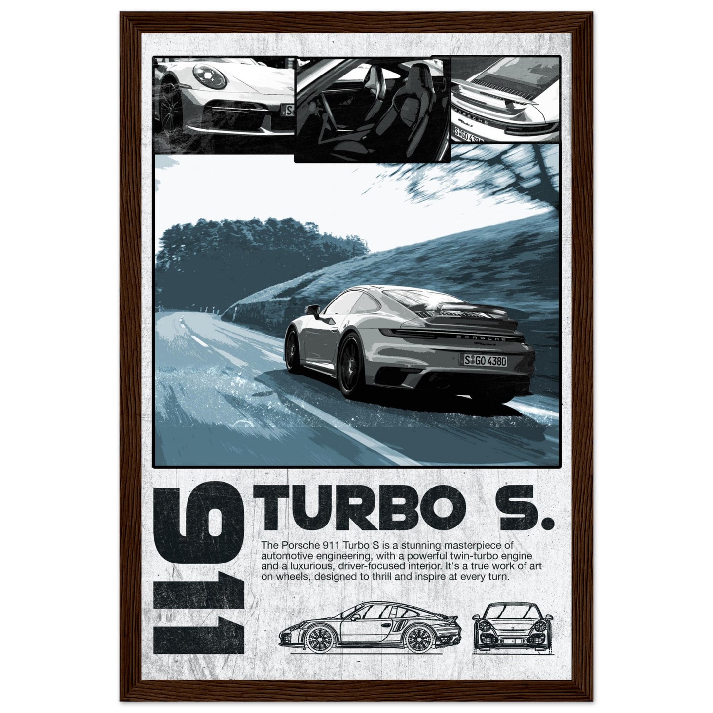 Porsche 911 Turbo S - 4 Frame Options