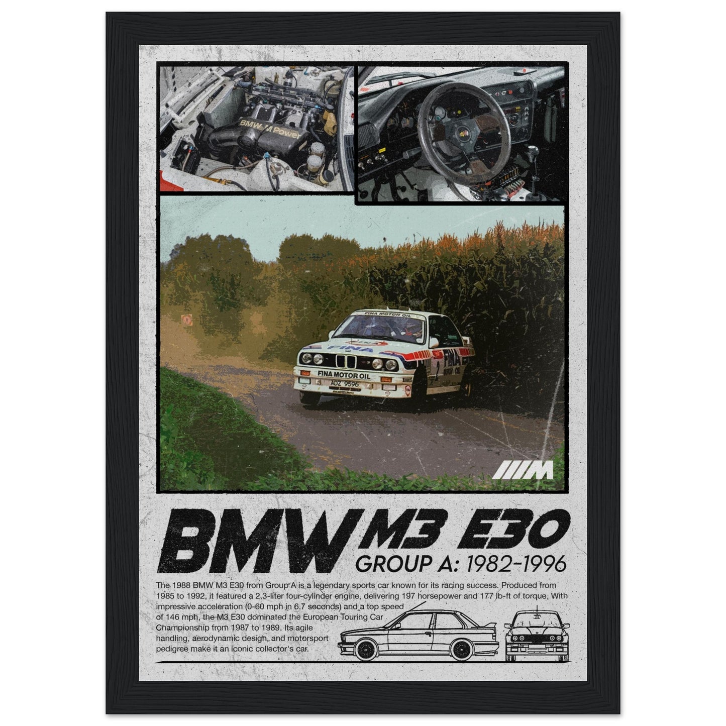 BMW M3 E30 Group A - 4 frame options
