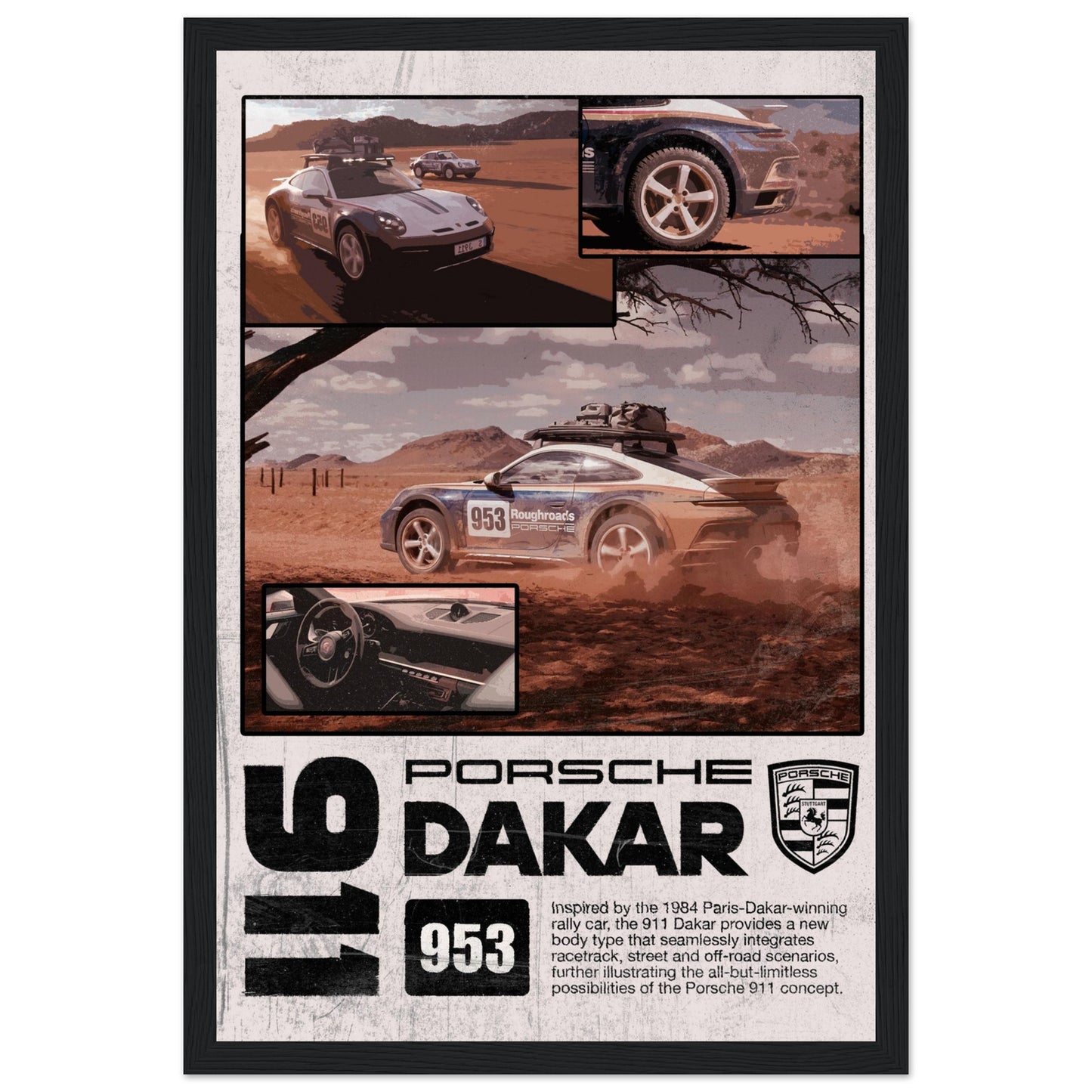 Porsche 911 Dakar - 4 Frame Options