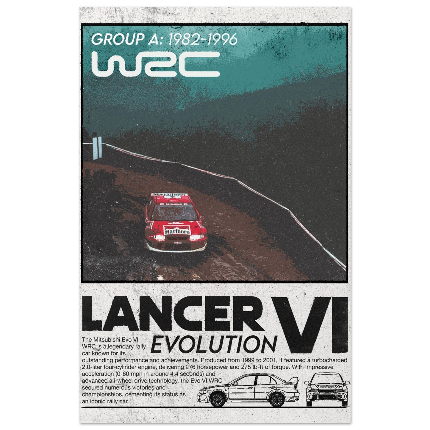 Lancer Evolution VI WRC - Unframed