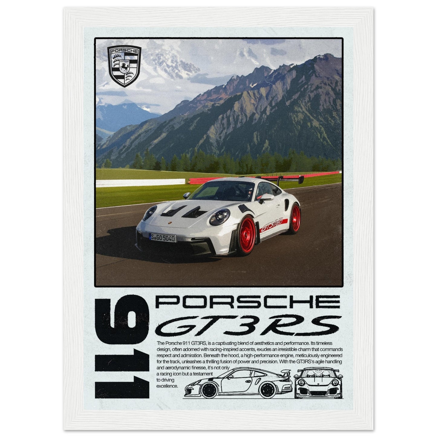 Porsche 911 GT3RS, 4 Frame Options