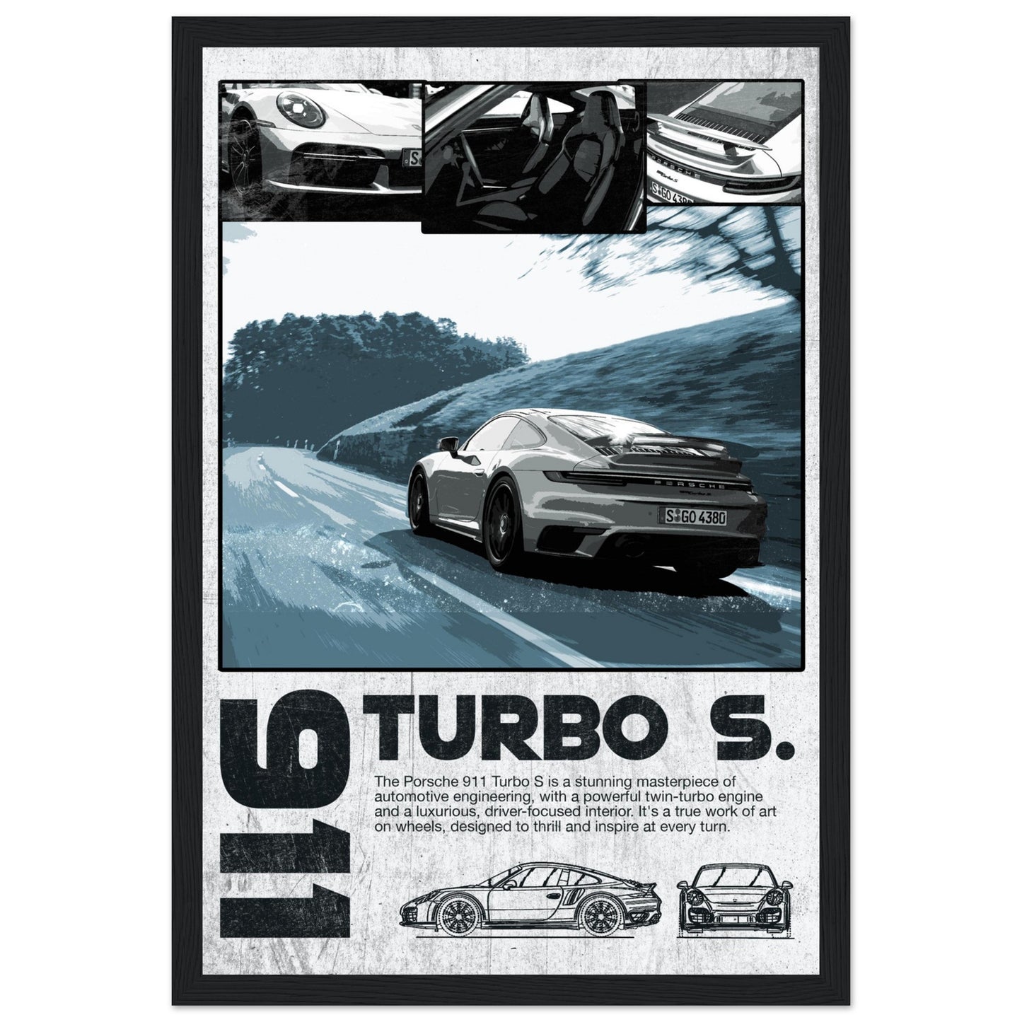 Porsche 911 Turbo S - 4 Frame Options