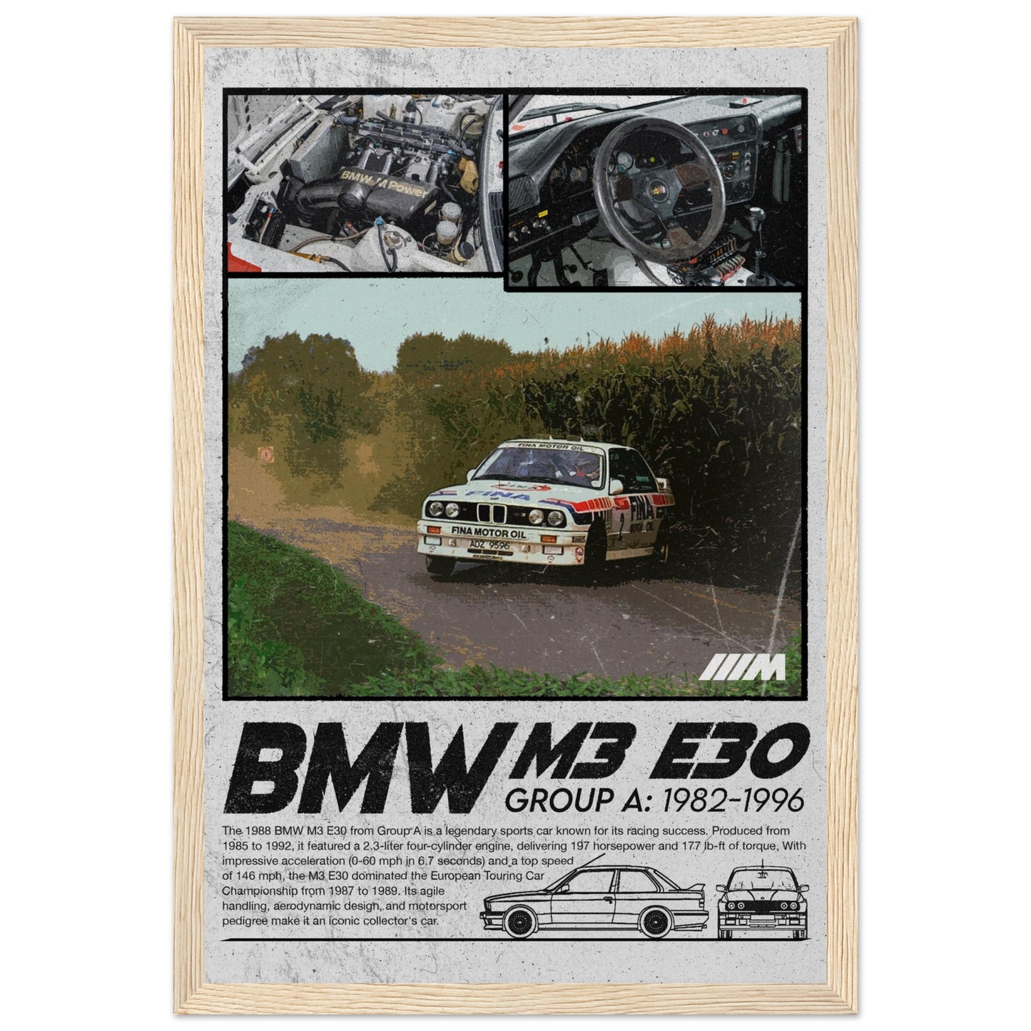 BMW M3 E30 Group A - 4 frame options