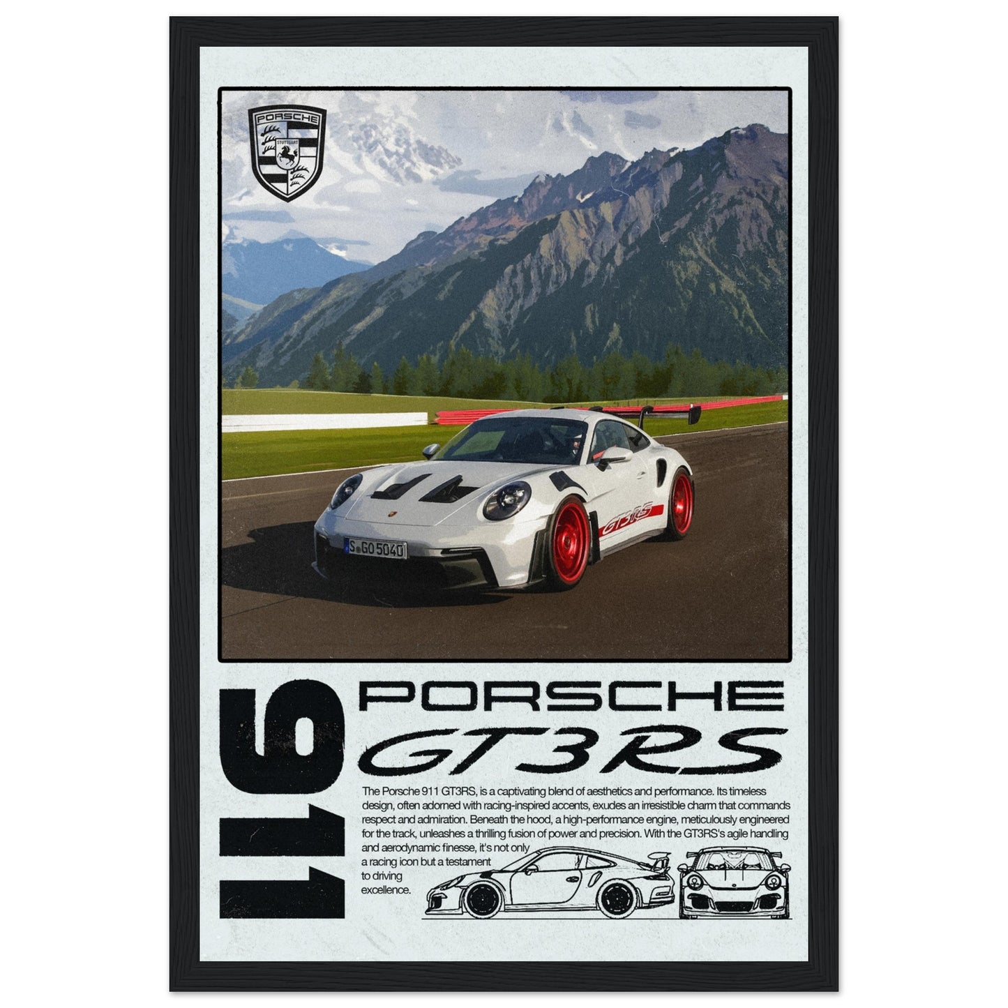 Porsche 911 GT3RS, 4 Frame Options