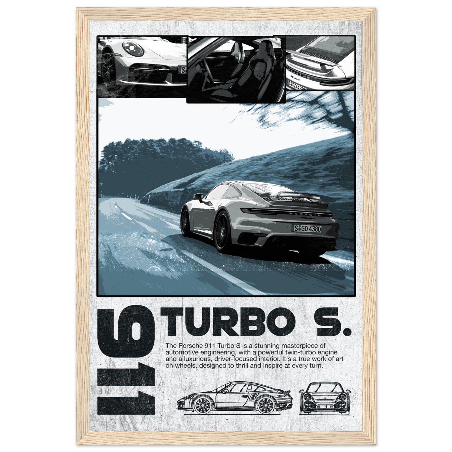 Porsche 911 Turbo S - 4 Frame Options