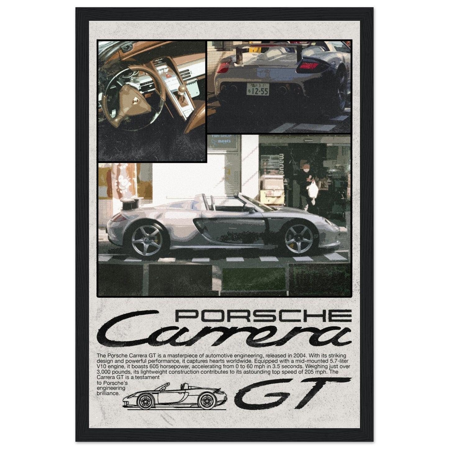 Carrera GT Poster - 4 Frame Options