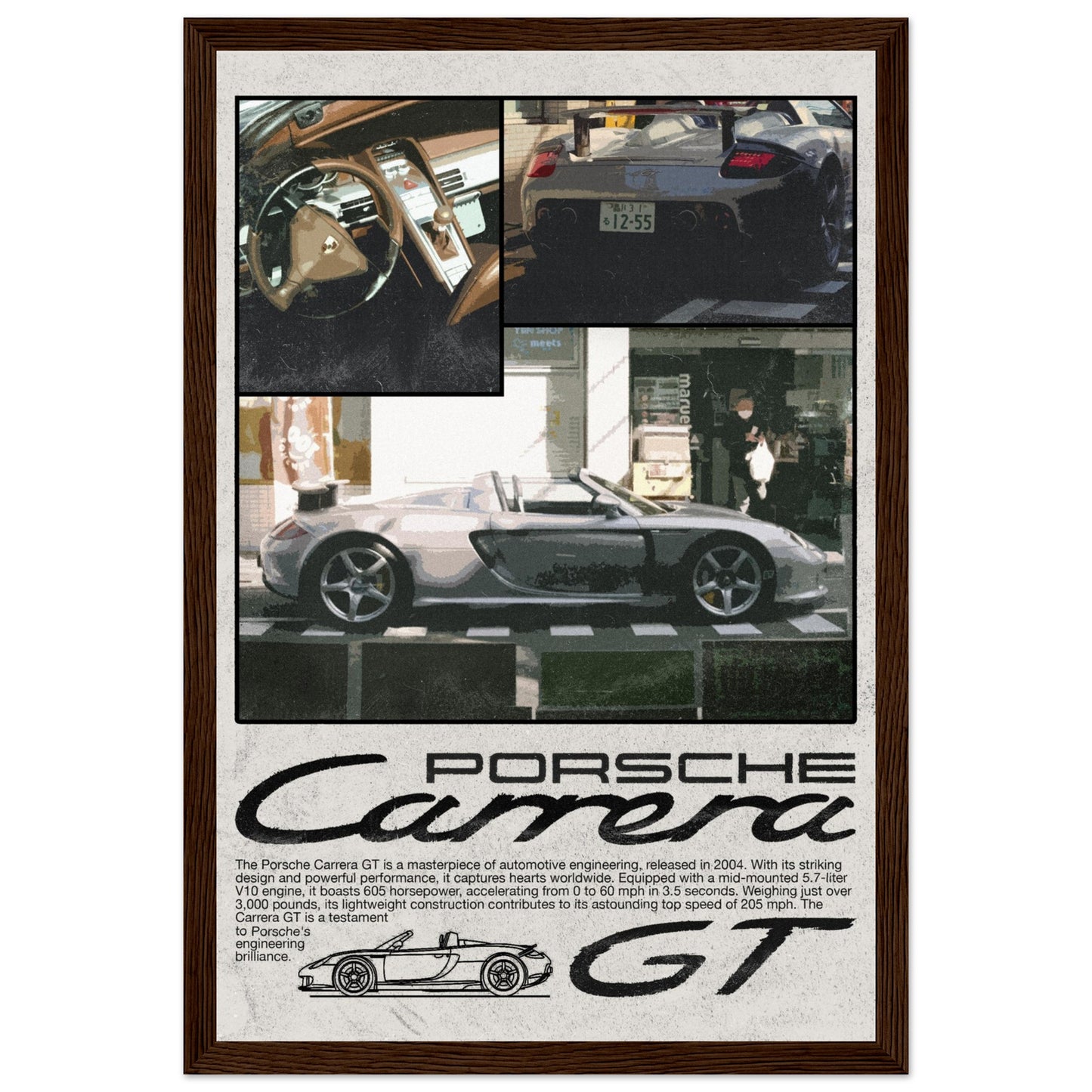 Carrera GT Poster - 4 Frame Options