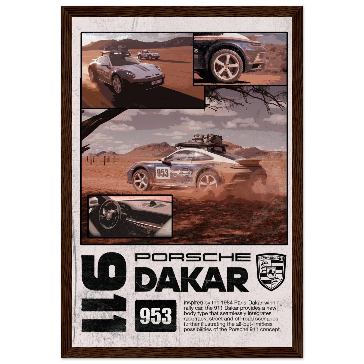 Porsche 911 Dakar - 4 Frame Options