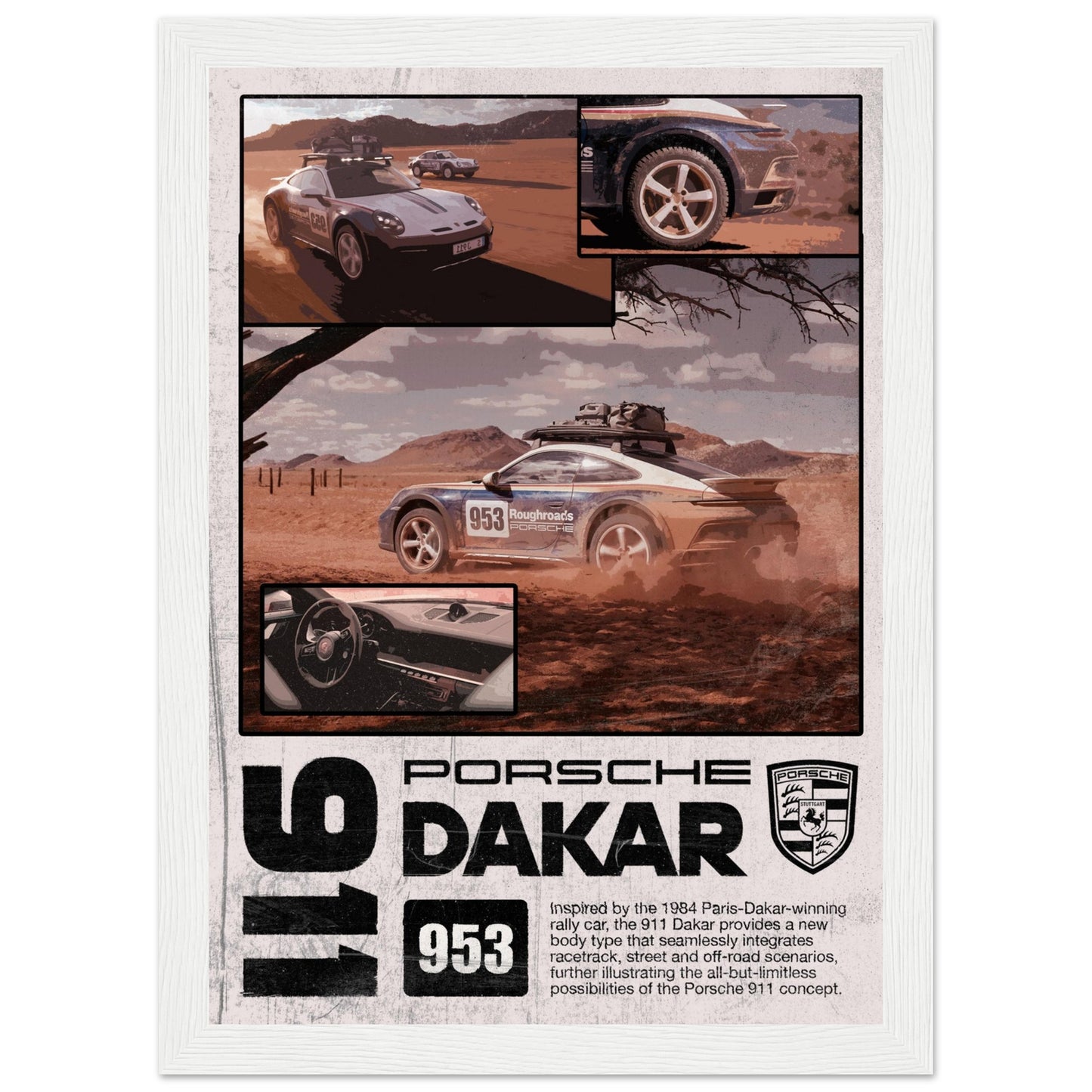 Porsche 911 Dakar - 4 Frame Options