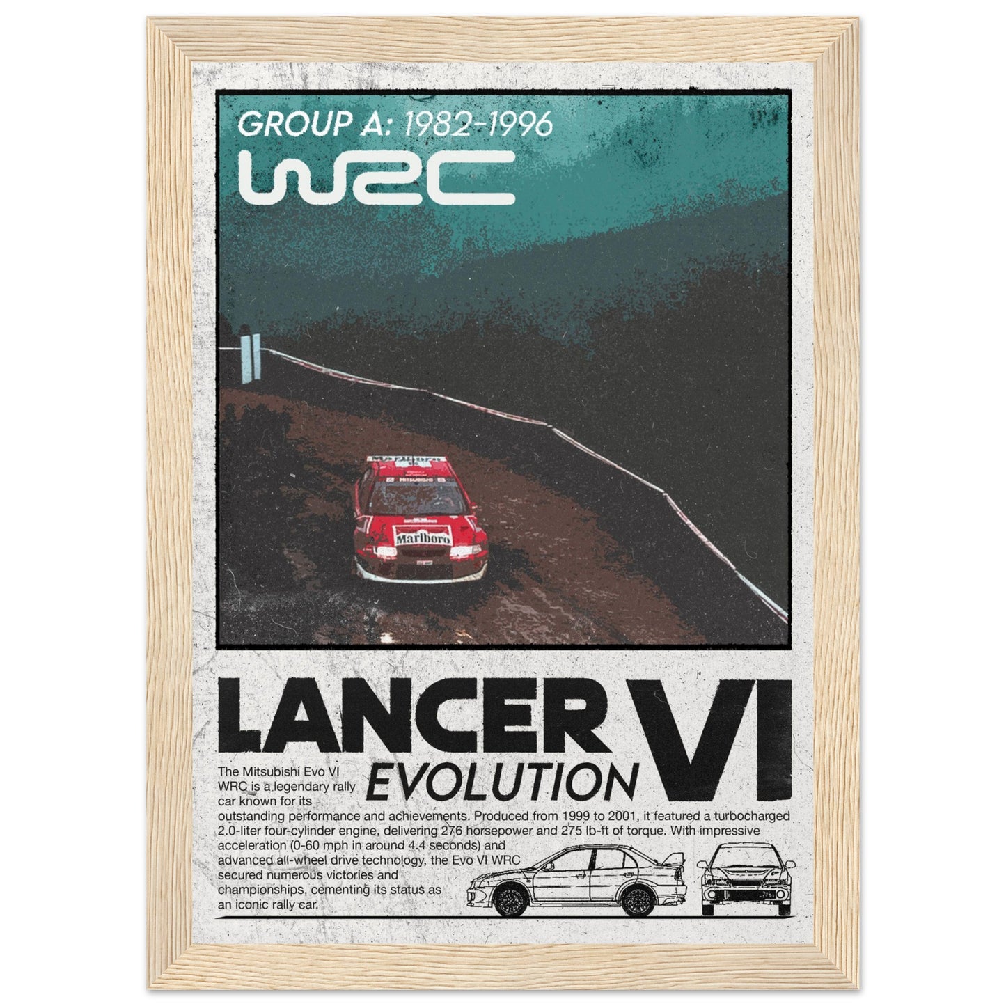 Lancer Evolution VI WRC - 4 Frame Options
