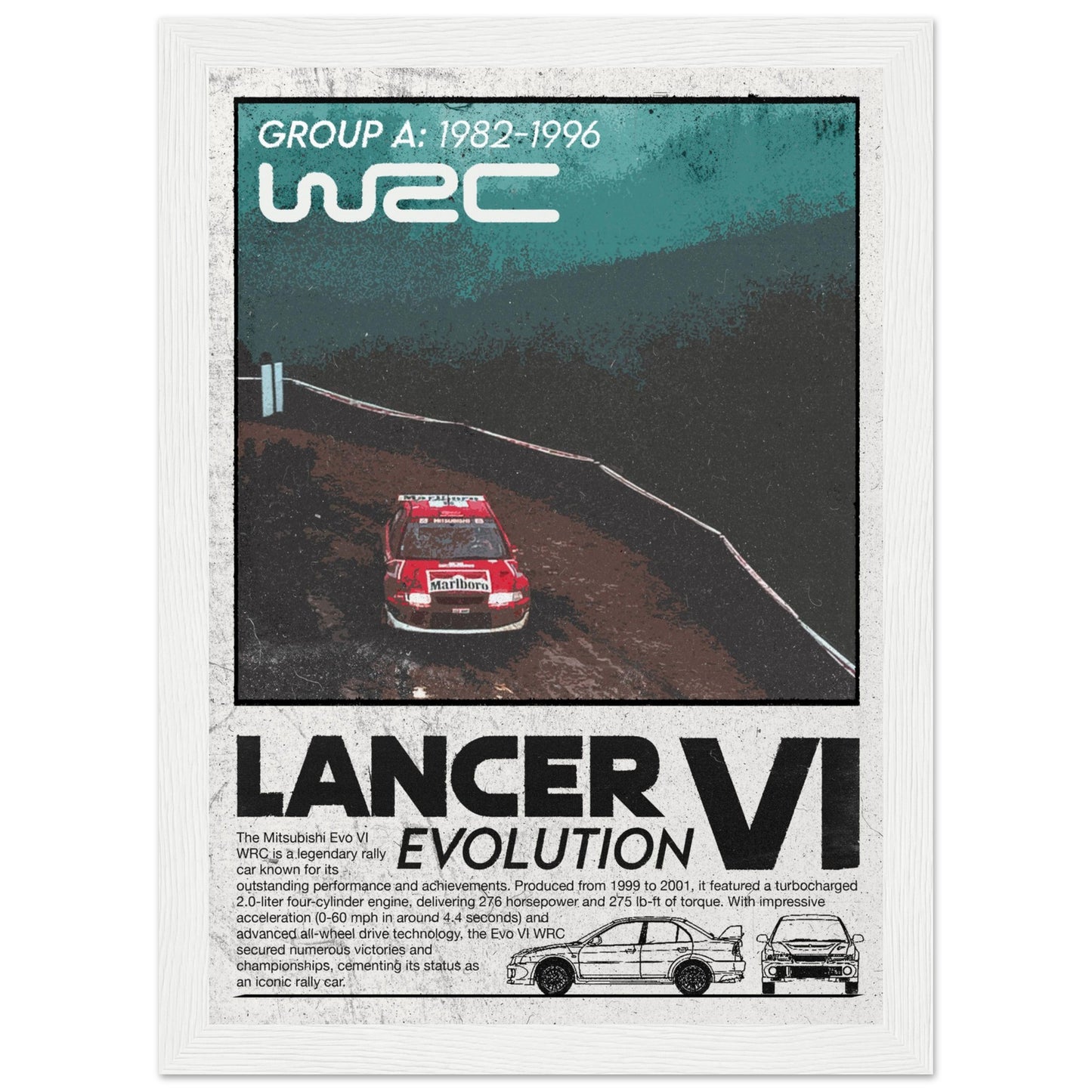Lancer Evolution VI WRC - 4 Frame Options