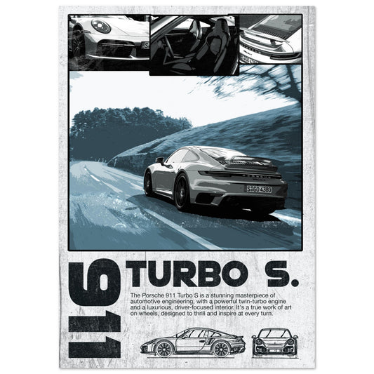Porsche 911 Turbo S Poster - Unframed