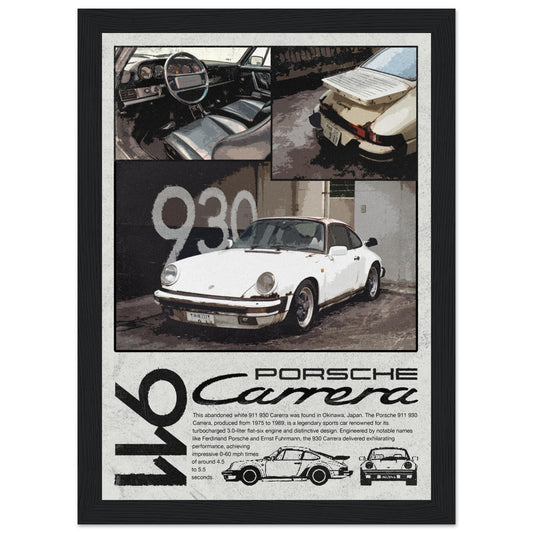 Porsche 911 Carrera Poster - 4 Frame Options