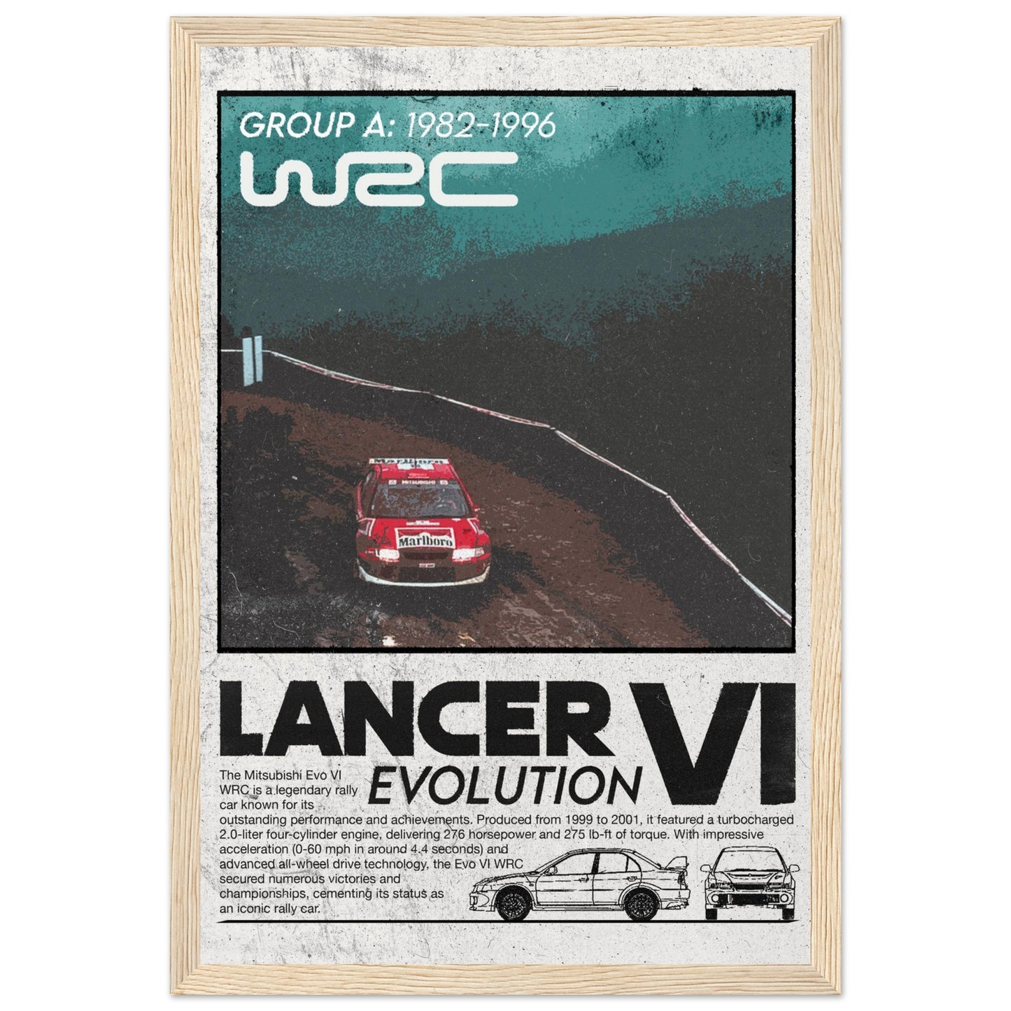 Lancer Evolution VI WRC - 4 Frame Options