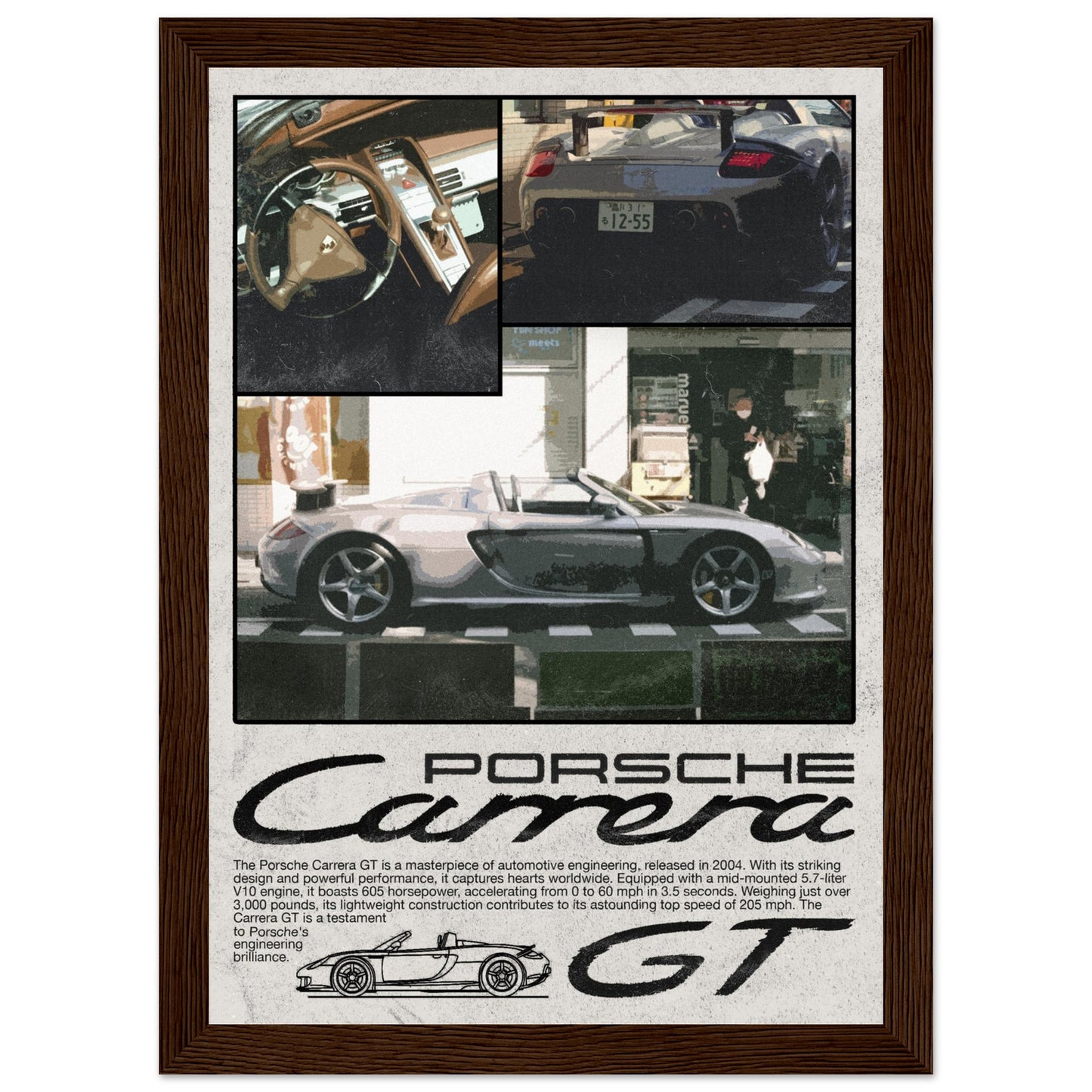 Carrera GT Poster - 4 Frame Options