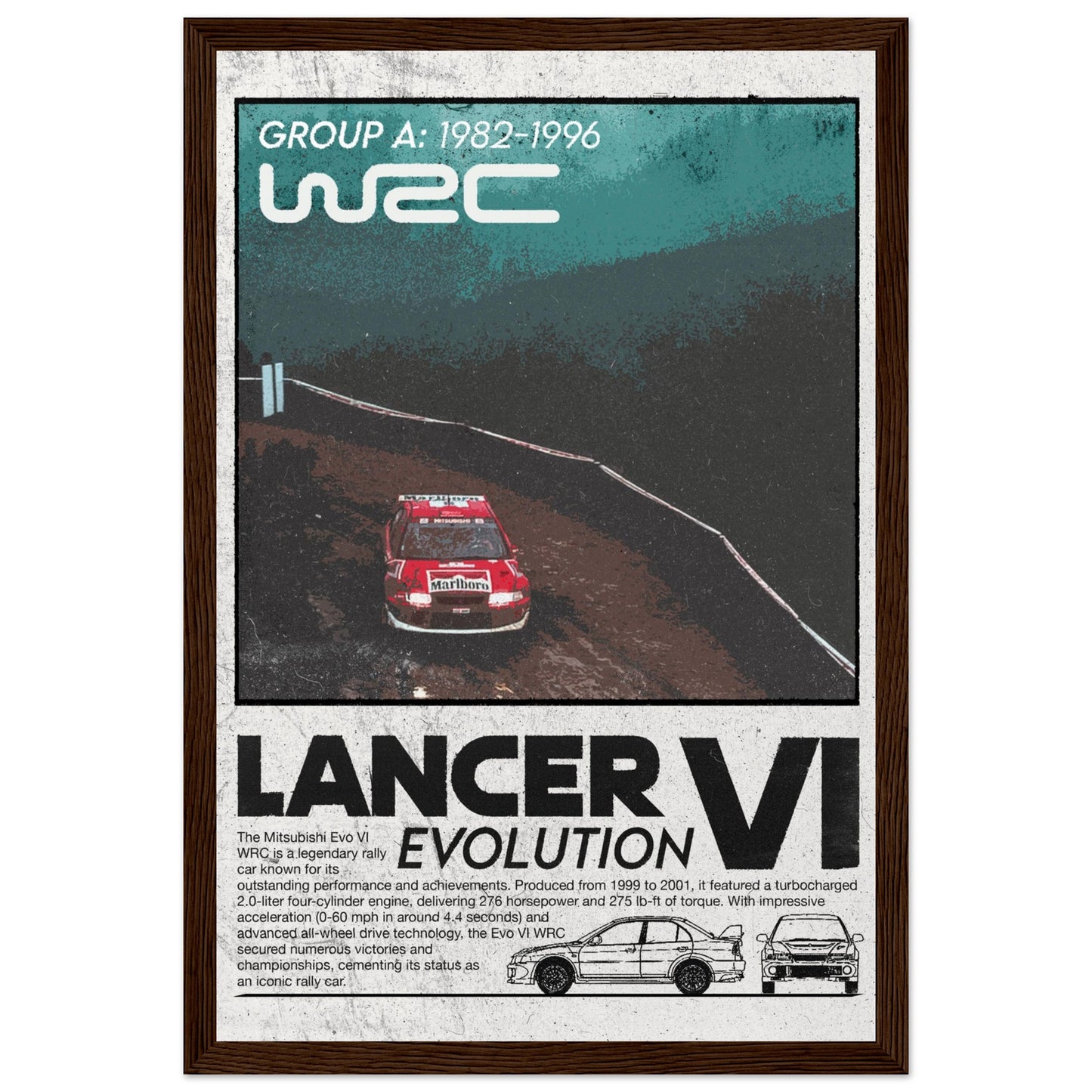 Lancer Evolution VI WRC - 4 Frame Options