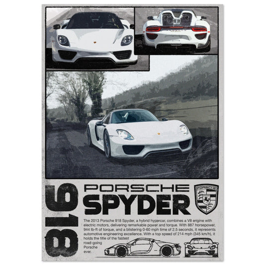 Porsche 918 Spyder - Unframed