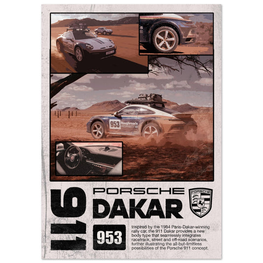 Porsche 911 Dakar Poster - Unframed